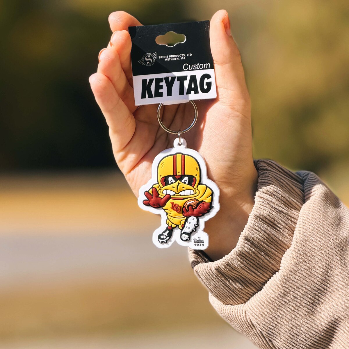 Football Cy 3-D Molded Key Tag